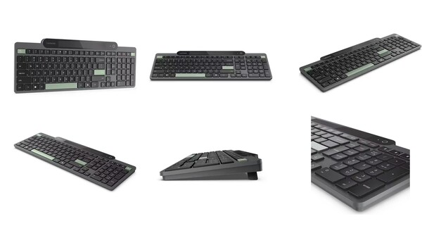 Le clavier Bluetooth auto-rechargeable de Lenovo n'est disponible qu'en noir pour l'instant. (Source de l'image : Lenovo)