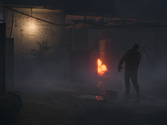 Sur la photo, un extrait de la bande-annonce officielle d'Operation : Outbreak, montrant un zombie à côté d'un feu sur un fond sombre. (Source de l'image : Steam)