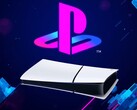 La console PS5 Digital repose horizontalement sous le logo PlayStation