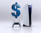 La console PS5 est représentée sous le signe du dollar (Image source : Sony PlayStation avec modifications)