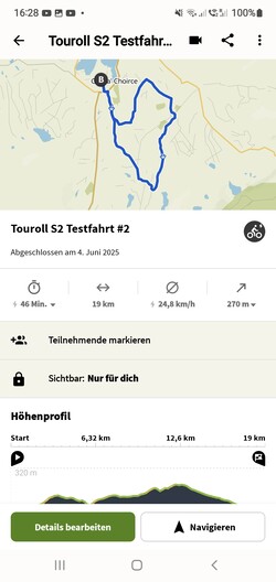19 km d'essai avec le vélo électrique pliant Touroll S2 bon marché