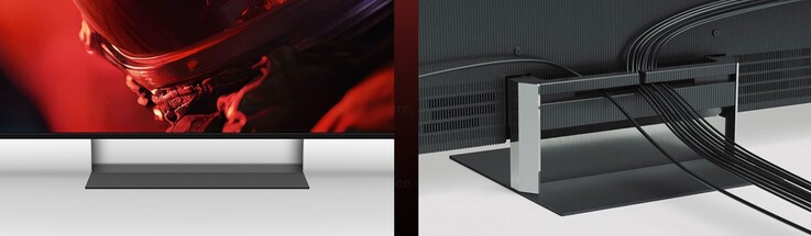 Les derniers téléviseurs HD Bravia sont équipés de supports Mirage qui utilisent des lentilles lenticulaires pour diffuser la lumière et dissimuler la présence de câbles.