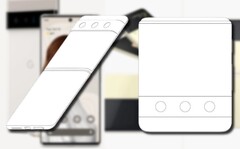 Le brevet du téléphone Flip de Xiaomi emprunte beaucoup au Pixel 6 et à Galaxy Z Flip3. (Image source : Google/Samsung/CNIPA - edited)
