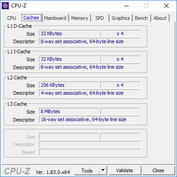 Dell Latitude 7390 2-en-1 - CPU-Z : caches.