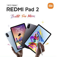 Le Redmi Pad 2 est disponible en deux couleurs, mais pas lorsqu'il est configuré avec la connectivité 4G. (Source de l'image : Xiaomi - édité)