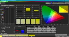 CalMan: Saturation Sweeps (calibrated)