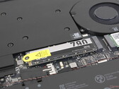 Le SSD se trouve à côté du refroidisseur et du ventilateur de la chambre à vapeur dans le Blade 16