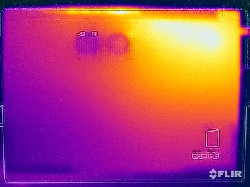 Températures de surface des essais sous contrainte (en bas)