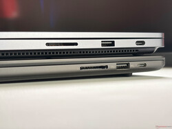 Le Surface Laptop Ultra (en haut) est nettement plus épais que le ProArt P16 (en bas).