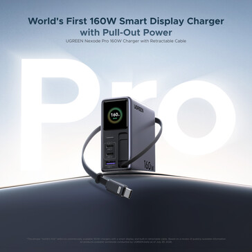 Le chargeur Nexode Pro 160 W dispose d'un écran intégré