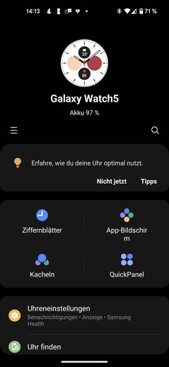 L'application Samsung Wear est le centre de tous les paramètres de la montre