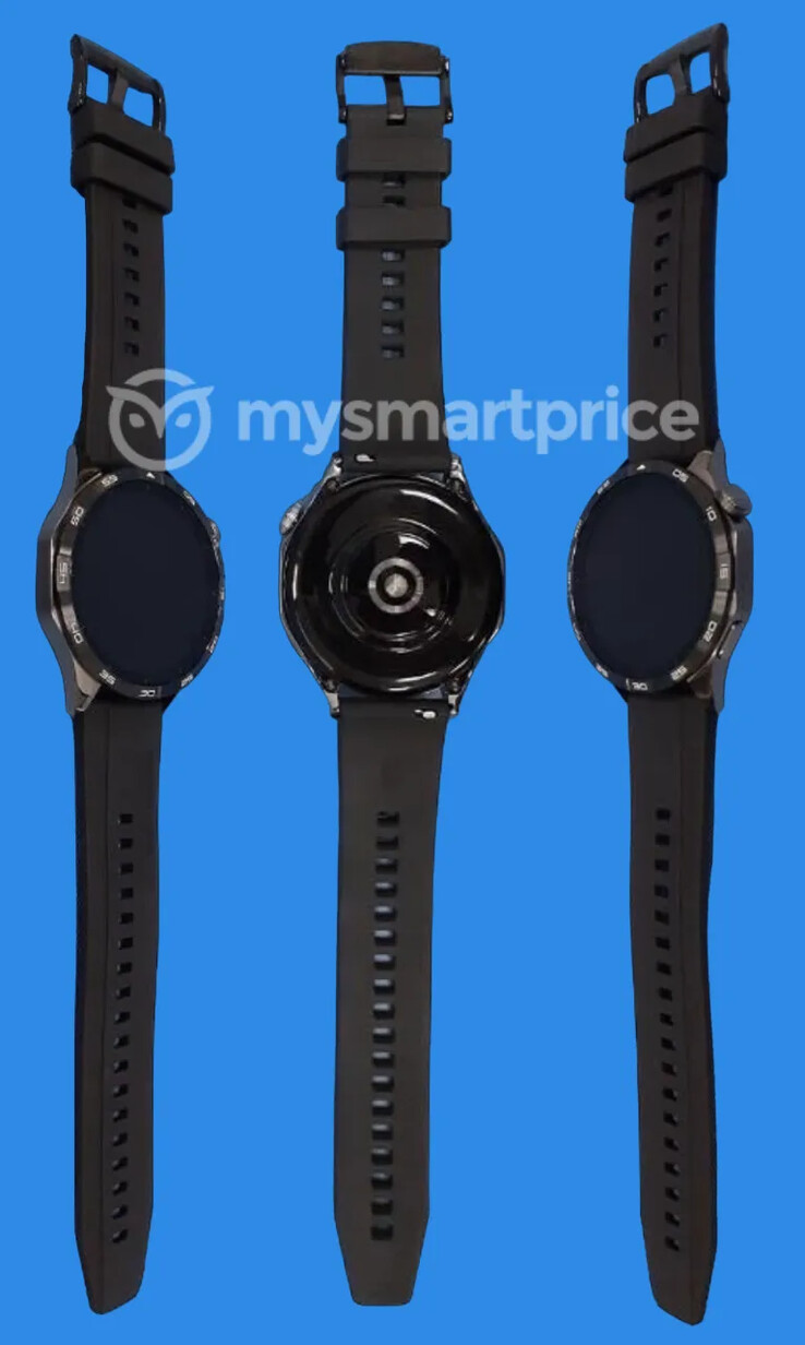 Le bracelet en cuir marron du GT 4 rejoint apparemment son frère noir dans une nouvelle fuite. (Source : MySmartPrice)