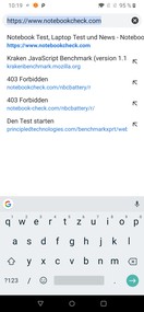 OnePlus 6T - Clavier par défaut en mode portrait.