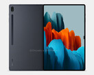 La Galaxy Tab S8 Ultra devrait arriver aux côtés de la série Galaxy S22. (Image source : @OnLeaks &amp; 91mobiles)