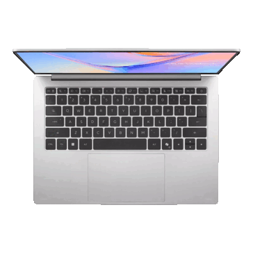 Asus Vivobook S14 vu de dessus avec son clavier et son pavé tactile