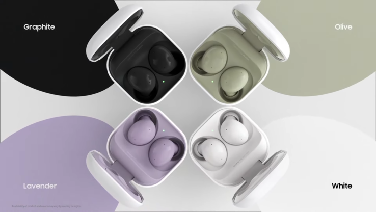 Le Galaxy Buds2 dans toutes ses nouvelles options de couleur. (Source : Samsung)