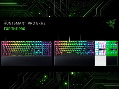 Clavier de jeu Razer Huntsman V3 Pro 8KHz : facteurs de forme et coloris (Source : Razer PR avec modifications)