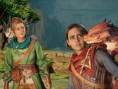 Sur la photo : Zoe et Mio dans le monde simulé de Zoe et rencontrent leurs dragons nouvellement éclos (Image Source : Hazelight Studios)