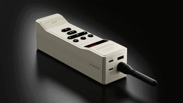 La batterie externe Trozk Cellular Power Bank dispose de trois ports USB et d'une antenne amovible.