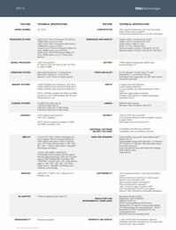 Dell XPS 14 : Spécifications