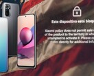 Le texte en espagnol indique "cet appareil est verrouillé" - Redmi Note 10S en photo. (Image source : Xiaomi/Reddit/Unsplash - édité)