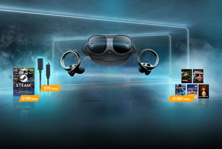 Vive présente son nouveau XR Elite PC VR Bundle. (Source : HTC)