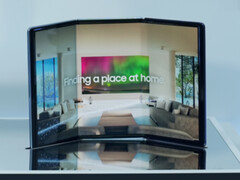 Le Galaxy G Fold est réputé suivre le format illustré ici et présenté par Samsung Display à de nombreuses reprises au cours des dernières années. (Source de l'image : Samsung Display)