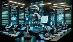  D&#039;après une nouvelle étude réalisée par Seer Interactive, les titulaires d&#039;un master en droit apprécient les contenus actualisés. (Source de l&#039;image : DallE3)