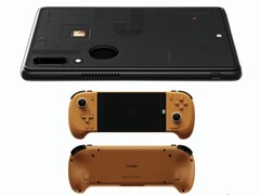 Un rendu de l&#039;Ayaneo Gaming Pad et de la manette télescopique qui lui est destinée. (Source de l&#039;image : Ayaneo - édité)