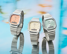 Une image des trois nouvelles montres Casio AQ-240E, sur une surface réfléchissante.