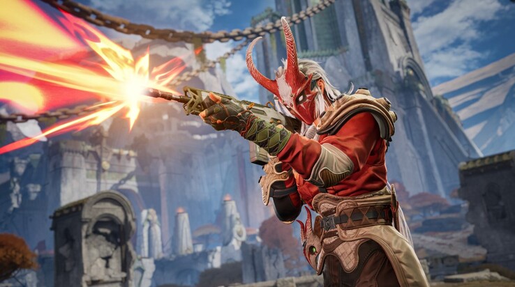 Un personnage tirant sur Highguard. 