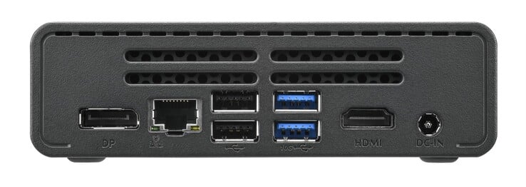 Deux écrans haute résolution peuvent être connectés. (Source de l'image : Shuttle)
