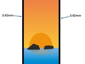 Graphique non officiel de la face avant du Samsung Galaxy S24 Ultra (Source : Ice universe)
