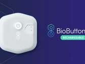 Le BioButton Rechargeable est un appareil à coller qui permet de surveiller plus de 20 signes vitaux. (Image source : BioIntelliSense)