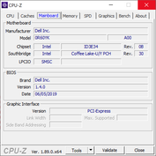 Dell Inspiron 7390 2-en-1 Black Edition - CPU-Z : carte-mère.