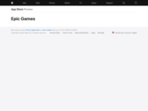 La page du développeur de l'App Store en ligne d'Epic est désormais vide. (Source : Apple)