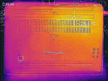 Dell Latitude 73 90 - Relevé thermique, au repos (au-dessous).