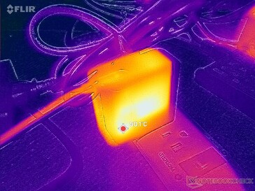 L’adaptateur secteur dépasse 50 C lors de l’exécution de tâches exigeantes