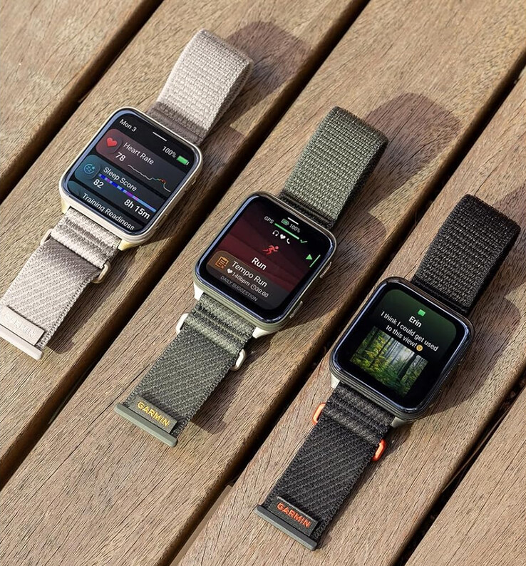 Le nouveau Venu X1 aux côtés des options de couleur originales de Garmin. (Source de l'image : Garmin)