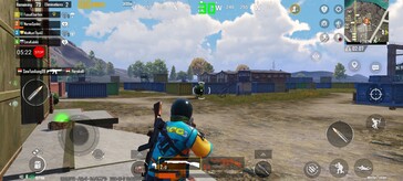 PUBG Mobile : préréglage HD, 30 fps en moyenne.