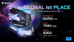 Gigabyte affirme que son nouveau mobo bat des records. (Source : Gigabyte)