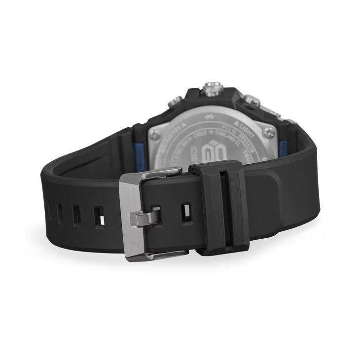 La GST-B1000-2A avec un bracelet en résine noire.
