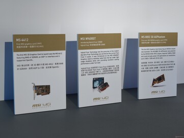 Informations sur les premières cartes graphiques MSI