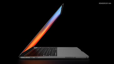 Concept de MacBook Pro 14 M1X. (Image source : @RendersbyIan)