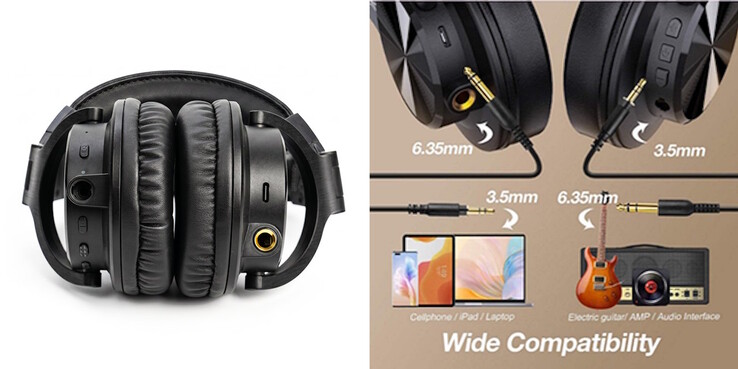 Le casque OneOdio Fusion A70 Gen 2 peut se connecter sans fil ou par câble à des sources audio.