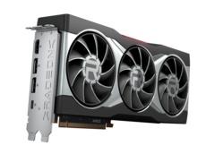 50 $ de moins que le RTX 3080 MSRP vous permettra d'obtenir une performance de trame légèrement plus rapide et 16 Go de VRAM, mais pas tout à fait sur la performance de par ray tracing. (Source de l'image : AMD)