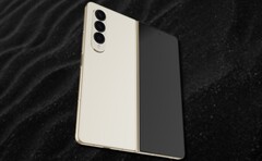 Il a été rapporté que le Galaxy Z Fold5 sera sans rides par rapport au Z Fold4. (Image source : Samsung & Unsplash - edited)