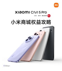 Le Xiaomi Civi 5 Pro sera disponible en quatre couleurs. (Source de l&#039;image : Xiaomi)
