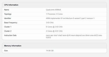 POCO F8 Ultra sur Geekbench