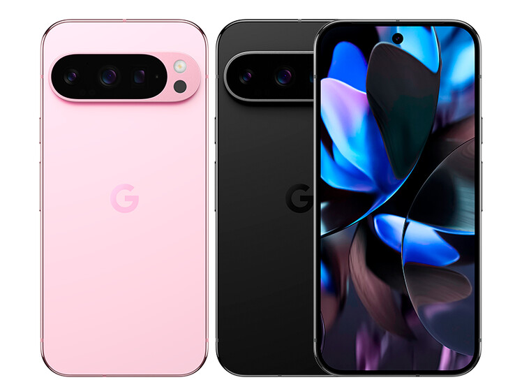 Le Pixel 9 Pro dans deux de ses quatre couleurs de lancement. (Source de l'image : @MysteryLupin)